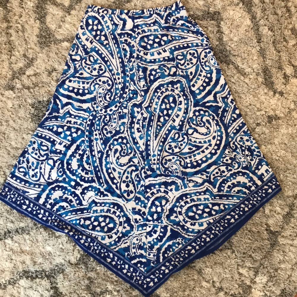 Chico’s Blue and White Skirt